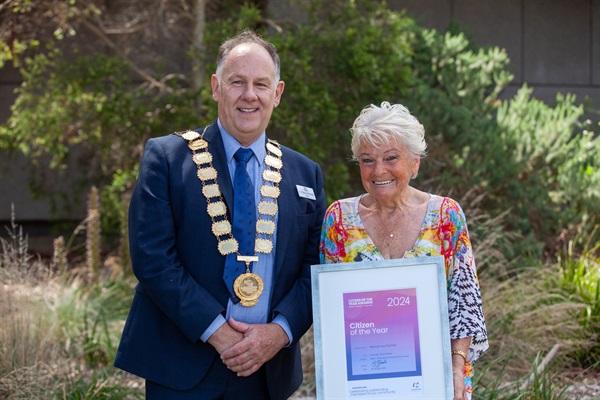 Citizen of the Year - Nancye Joy Gardner with Mayor