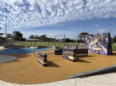 Play area near skatepark